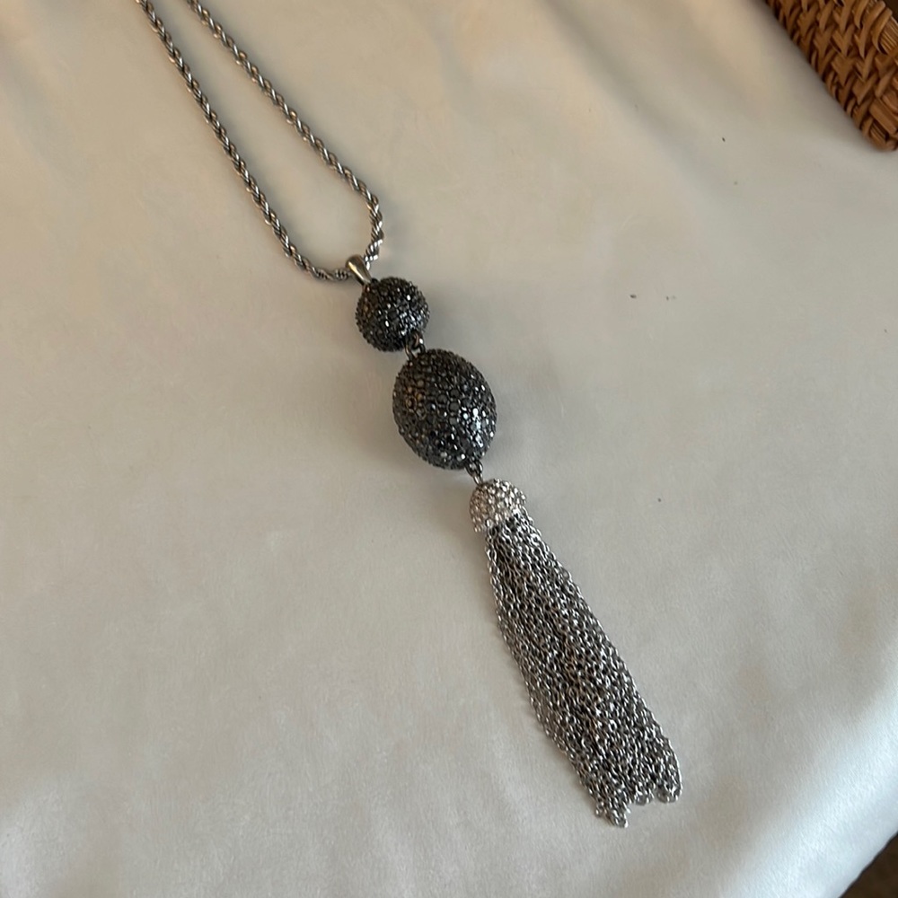 White House Black Market silver toned necklace